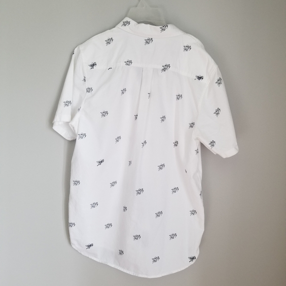 Vans men's small white and black cupid button-up short sleeved cotton sh… - Picture 7 of 8